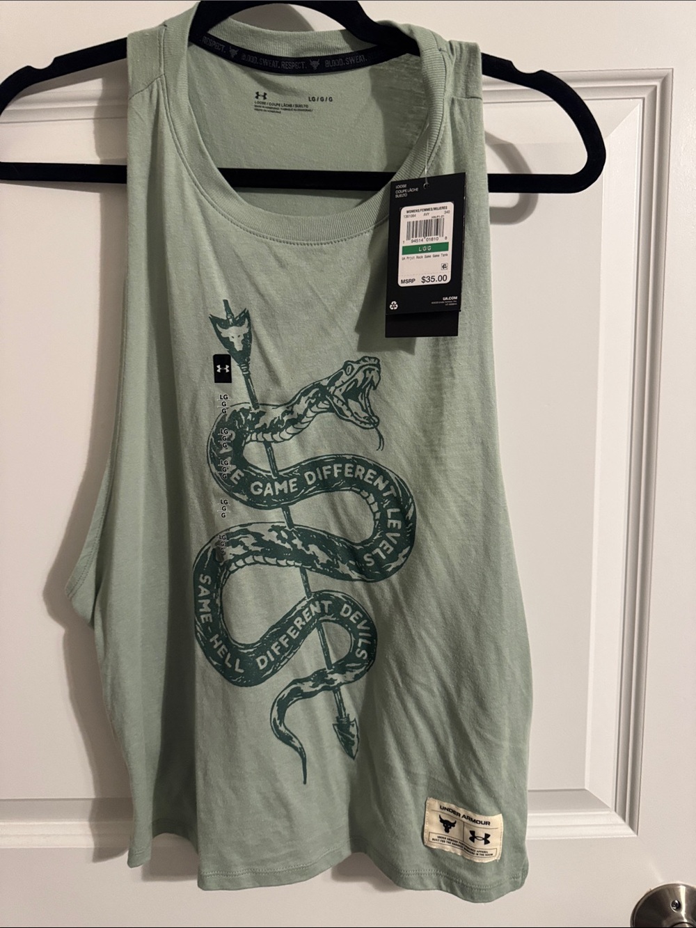 Under Armour Light Sage Rock collection Green Reptile Graphic Tank Top